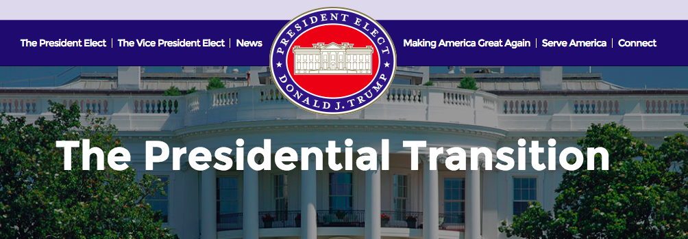 Donald Trump Transition Website